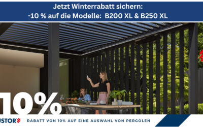 Winter-Sonderaktion: 10% Extra-Rabatt auf ausgewählte Brustor Lamellendächer!
