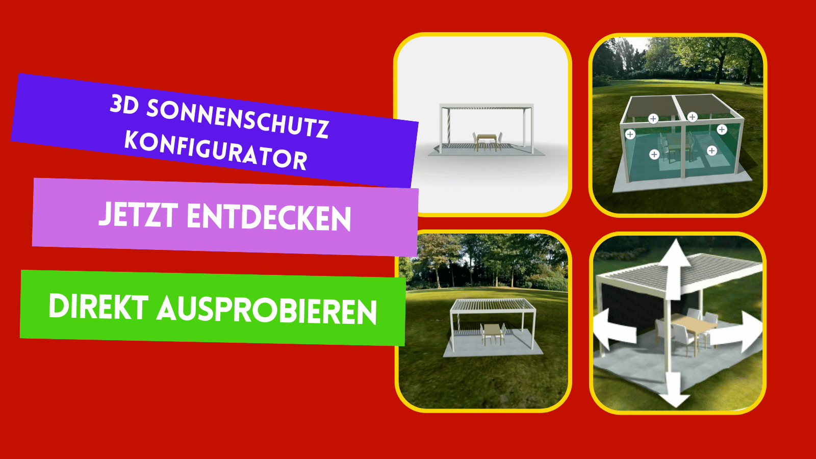 3D Konfigurator Sonnenschutz Brustor Däschle für Singen, Radolfzell, Stockach, Konstanz, Allensbach, Schaffhausen, Kreuzlingen, Friedrichshafen, Tuttlingen
